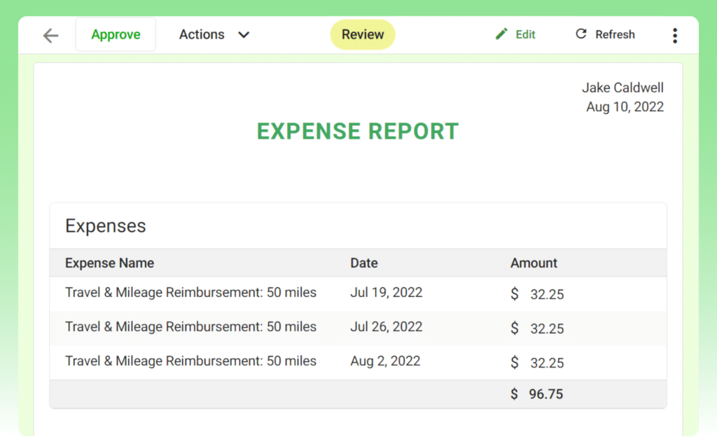 Expense Report