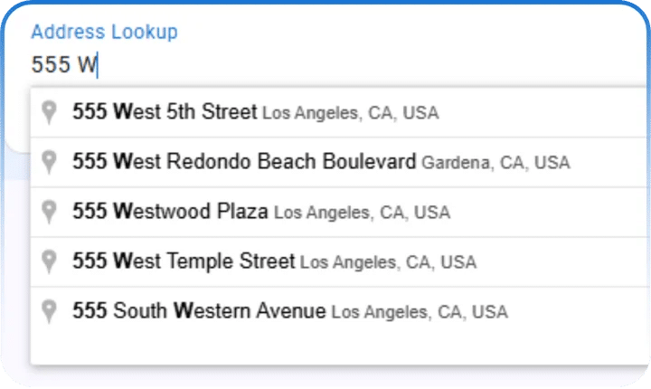 Address Lookup
