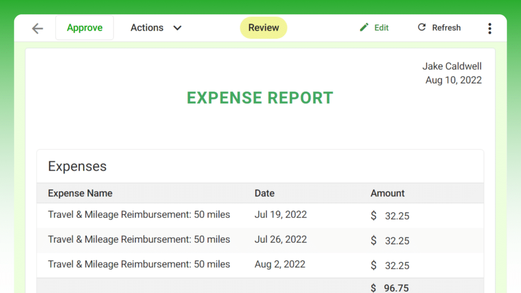 Expense Report